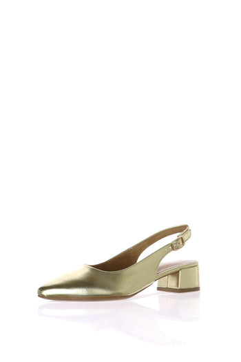 Slingback basso laminato platino e argento Tamaris - 6