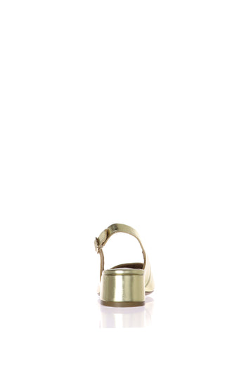 Slingback basso laminato platino e argento Tamaris - 9