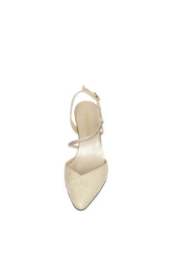 Slingback in tessuto glitter con tacco Soffice Sogno - 12