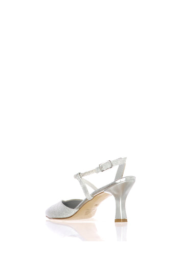 Slingback in tessuto glitter con tacco Soffice Sogno - 7
