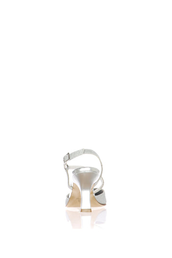 Slingback in tessuto glitter con tacco Soffice Sogno - 13