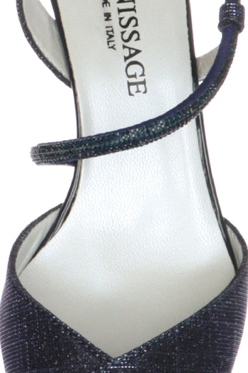 Slingback in tessuto glitter con tacco Soffice Sogno - 16