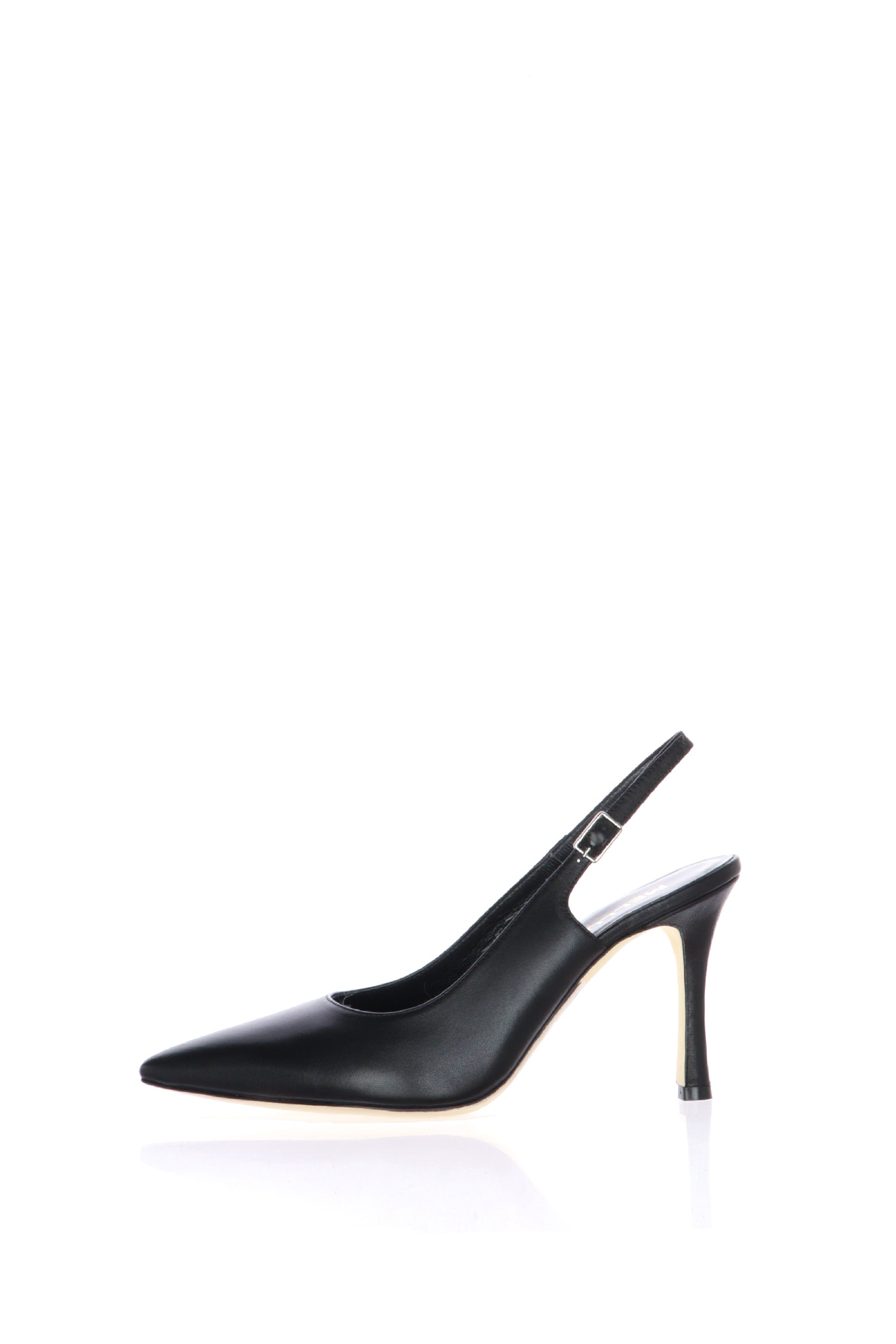 Slingback nappa nera dal n 33 Melluso