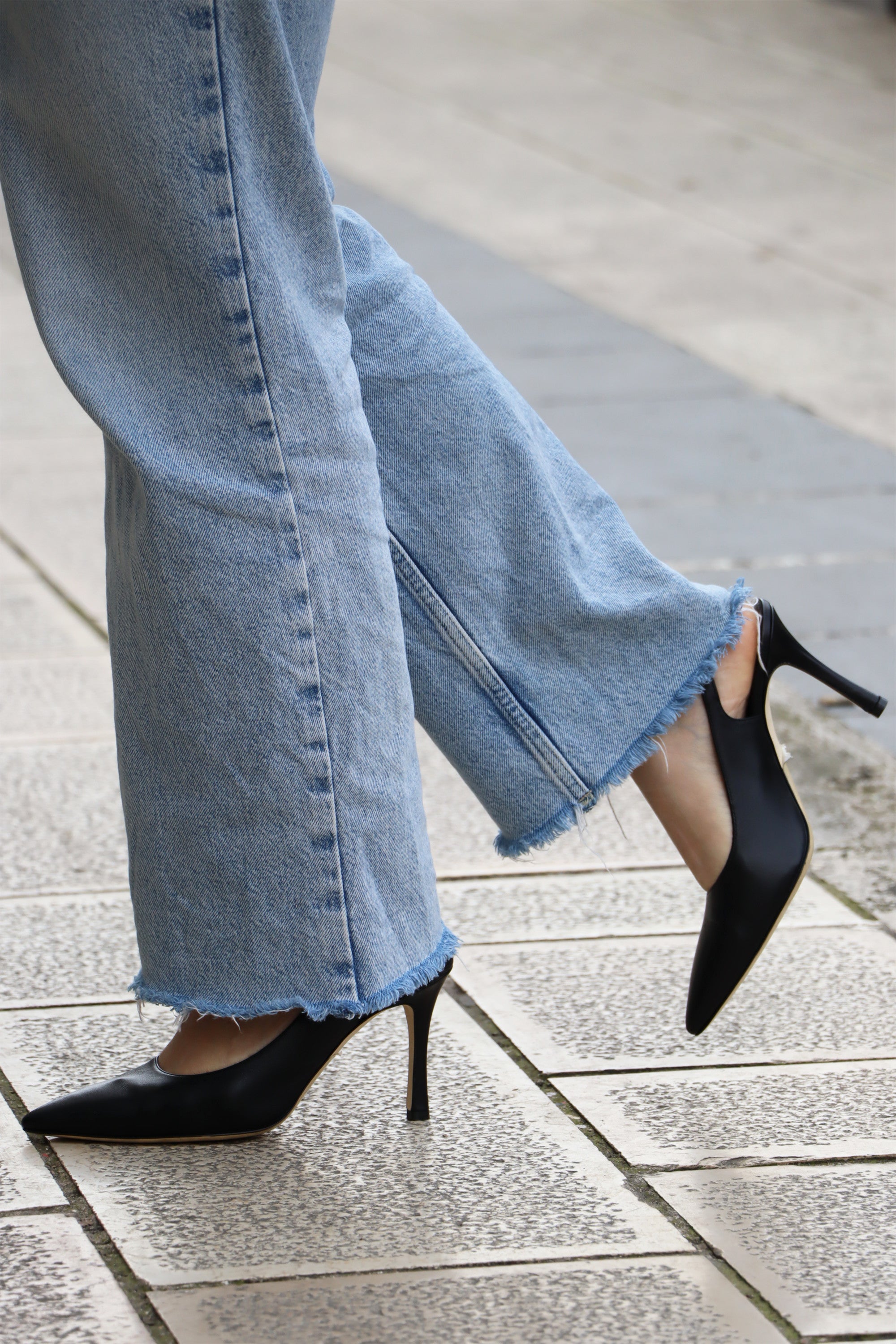 Slingback nappa nera dal n 33 Melluso
