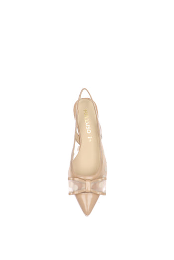Slingback nera e rosa con fiocco Melluso - 7