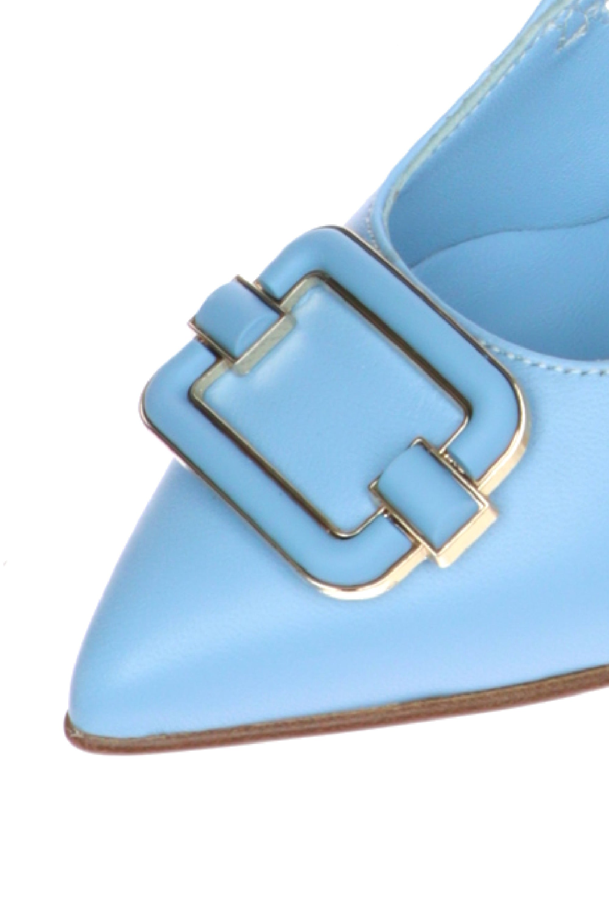 Slingback pelle celeste Soffice Sogno