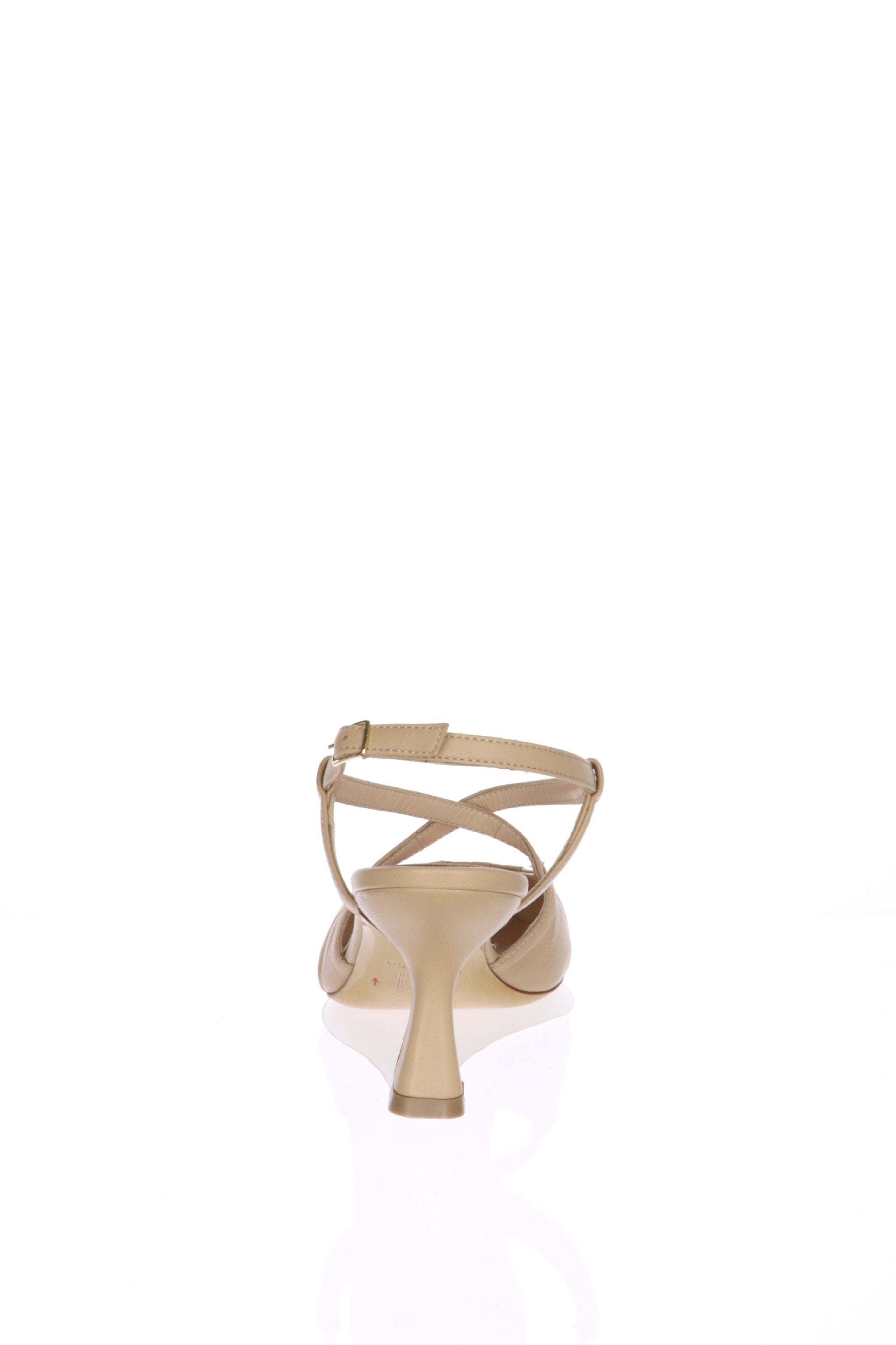 Slingback plissè nude Melluso