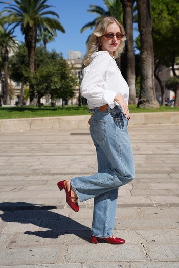 Slingback rossa Stile Mary Jane Tamaris con Plantare touch it - 4