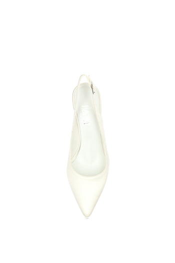 Slingback sposa bianco seta tacco 7cm I Am Bride - 6