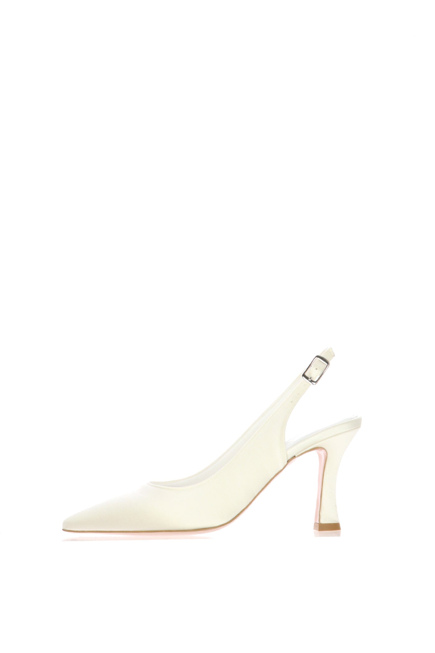 Slingback sposa bianco seta tacco 7cm I Am Bride