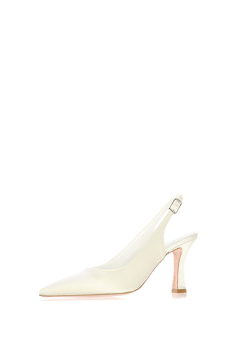 Slingback sposa bianco seta tacco 7cm I Am Bride - 3
