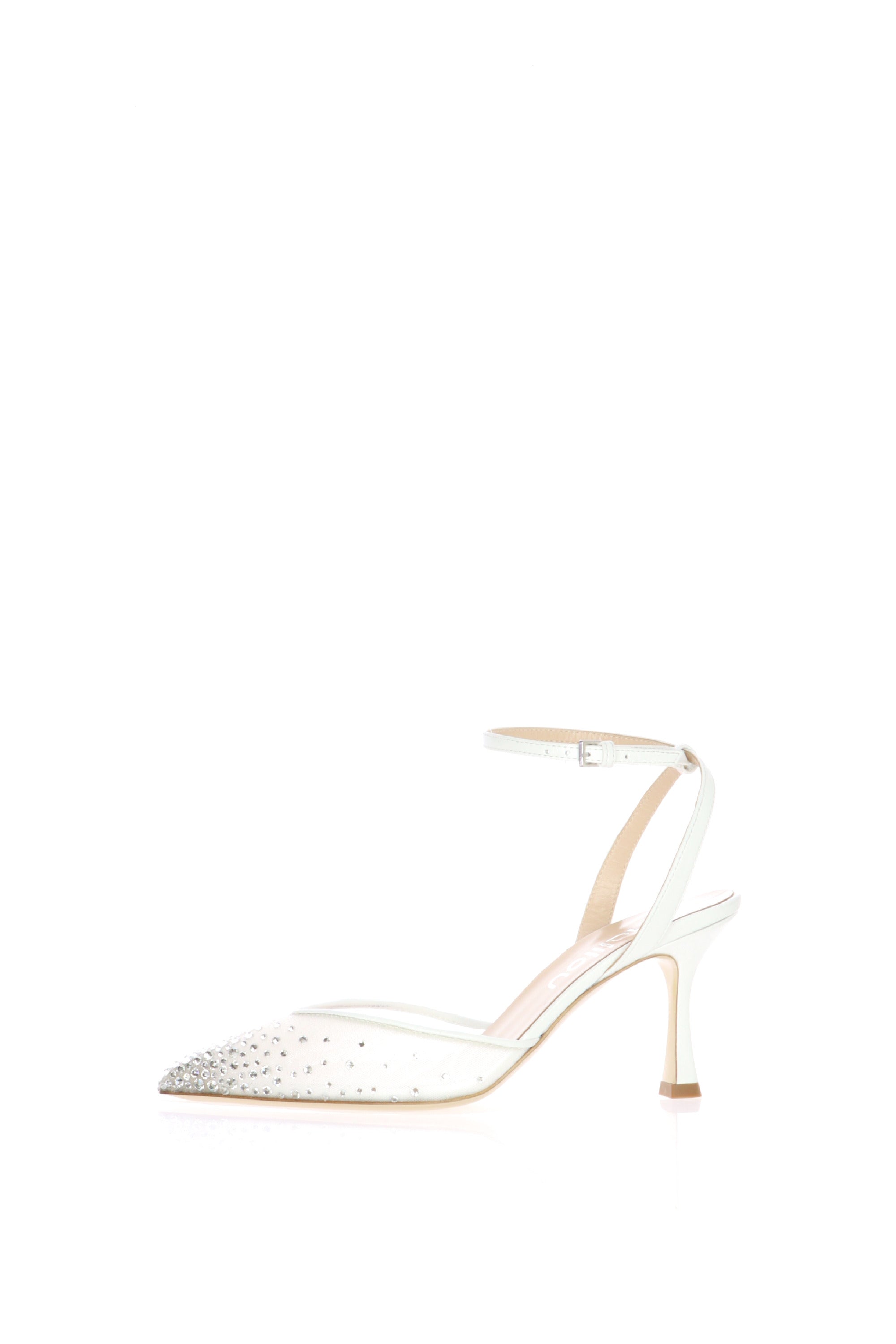 Slingback sposa in rete e cristalli Ninalilou