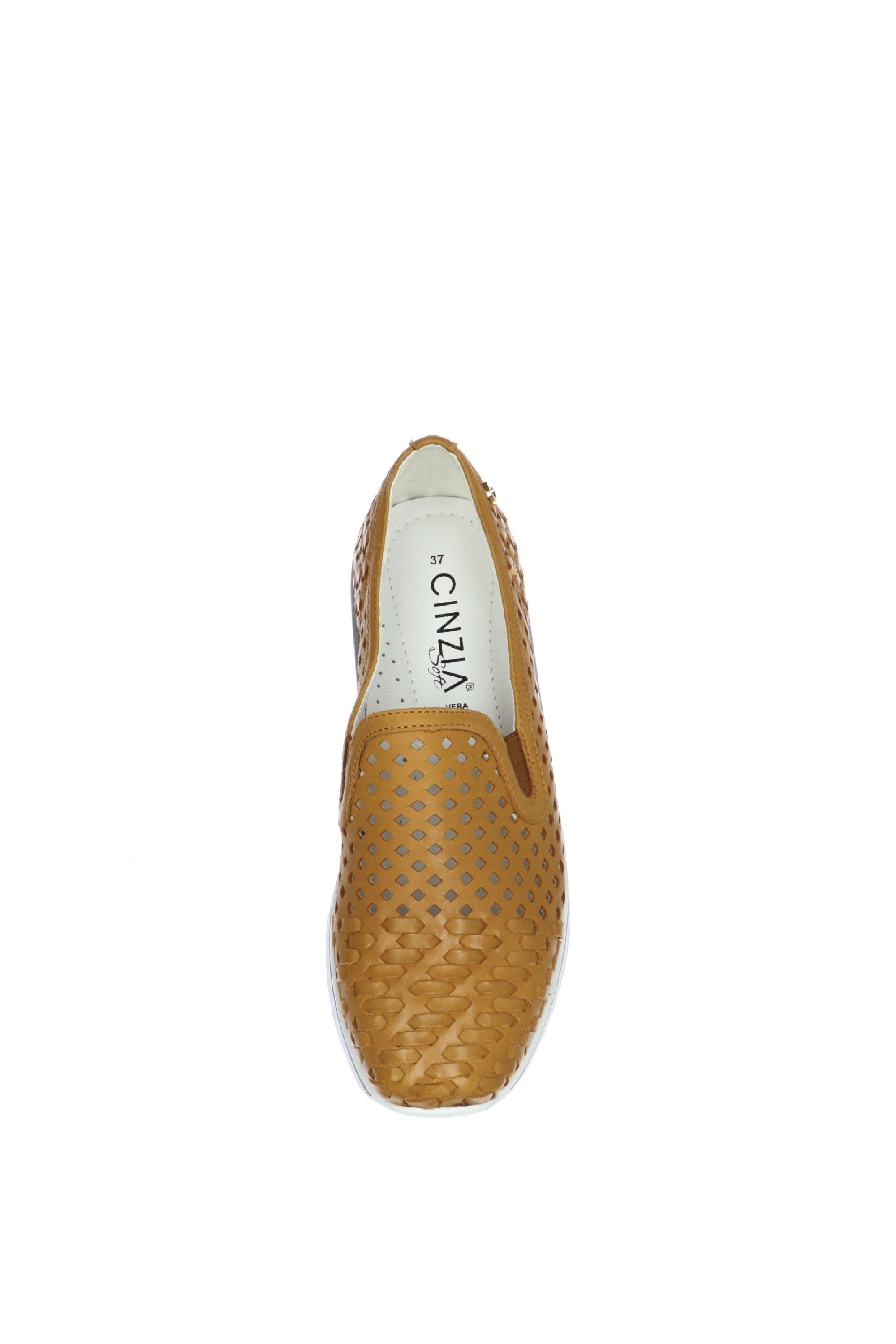 Slip on in vera pelle traforata Cinzia Soft