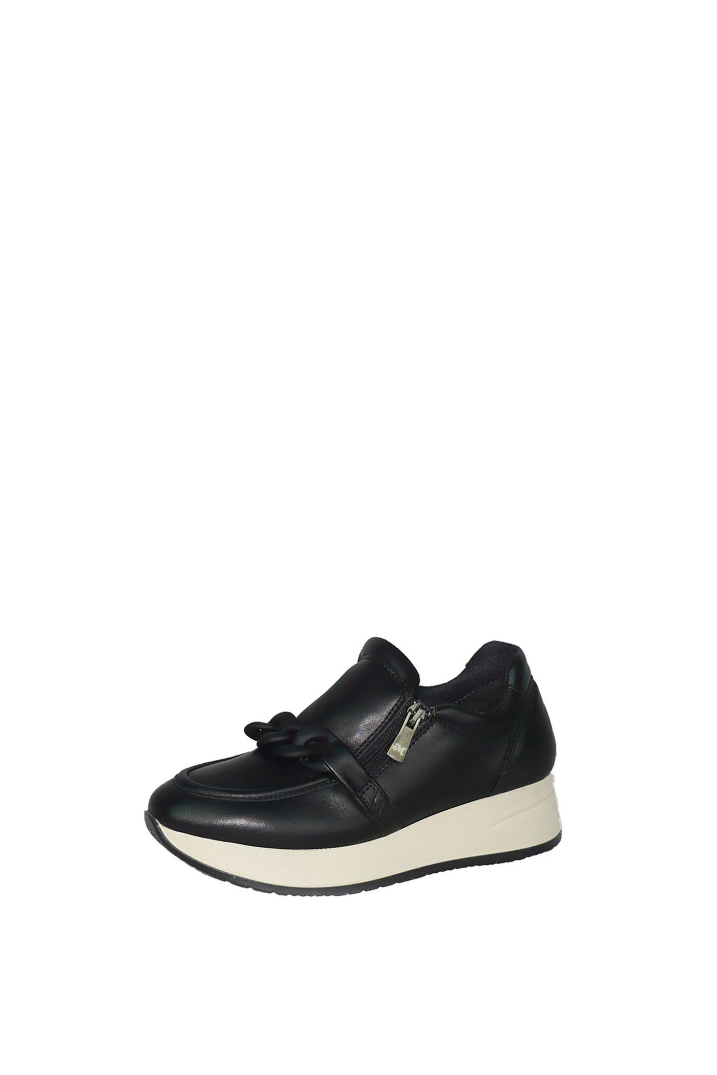 Slip on nera in pelle con catena dal 34 al 44 Melluso 2