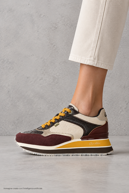 Sneaker bordeaux stampate - 2
