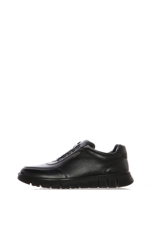 Sneaker comoda da passeggio in pelle nera - 1