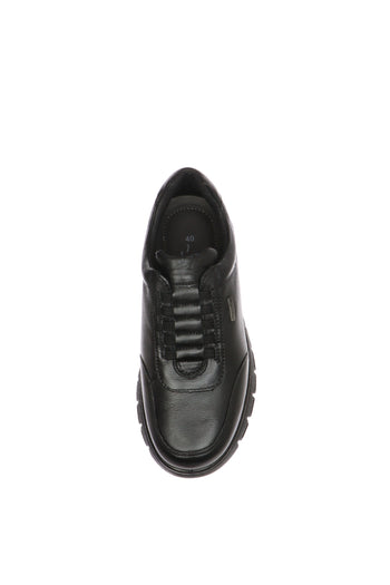 Sneaker comoda da passeggio in pelle nera - 6