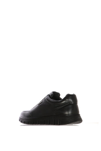 Sneaker comoda da passeggio in pelle nera - 4
