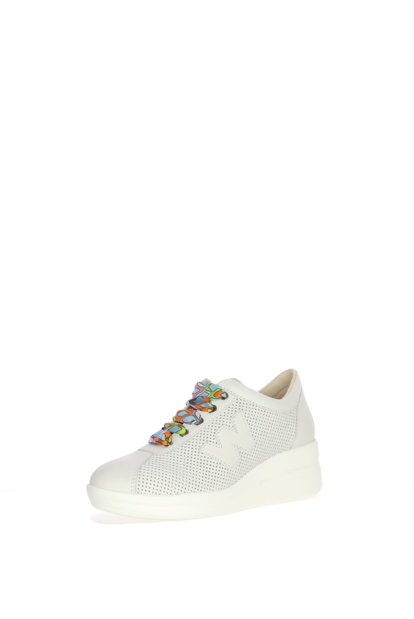 Sneaker pelle con  lacci colorati Melluso Numeri Grandi e Piccoli 2