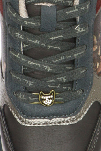 Sneakers London  in pelle e camoscio grigio Anekke - 4