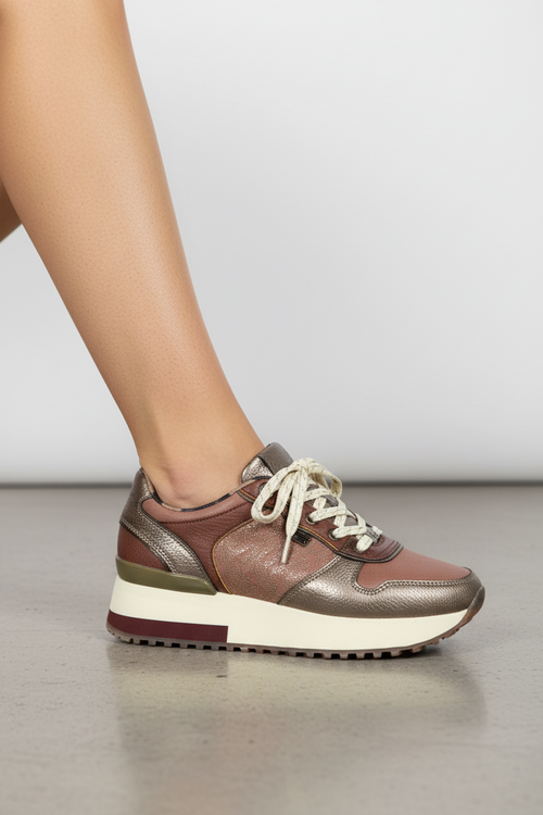 Sneakers Oxford rosa  in pelle Anekke - 2