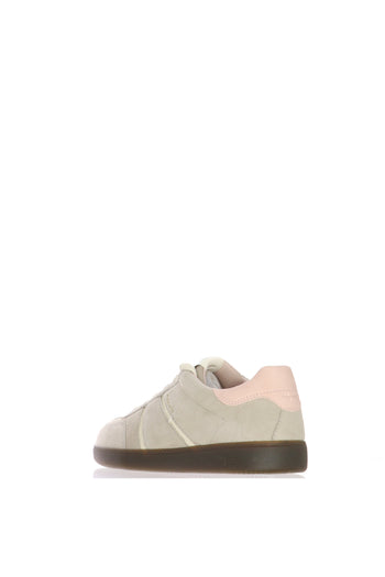 Sneakers bassa tortora riporti rosa Tamaris - 3