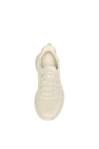 Sneakers beige in tessuto elastico - 5