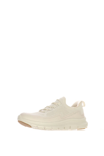 Sneakers beige in tessuto elastico - 3