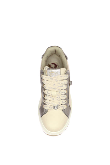 Sneakers bianca in pelle con lacci Anekke - 5