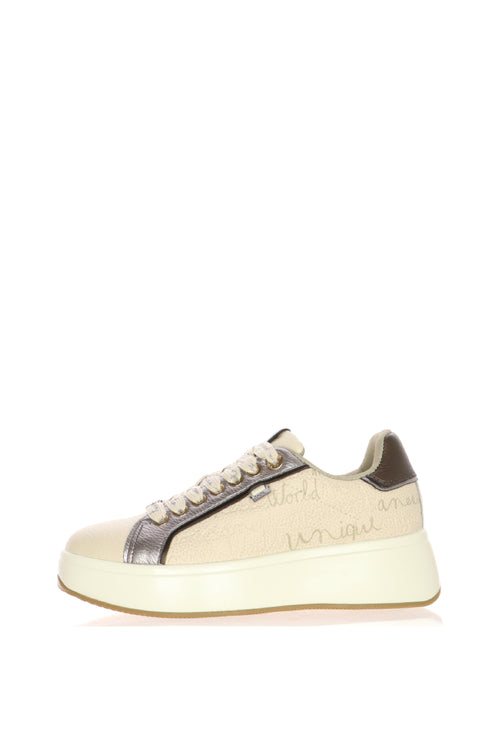 Sneakers bianca in pelle con lacci Anekke - 1