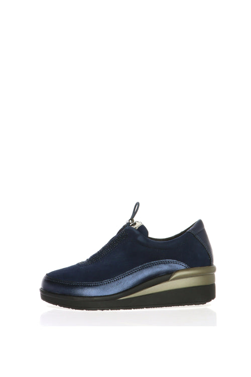 Sneakers blu con lacci elastici Cinzia Soft - 1