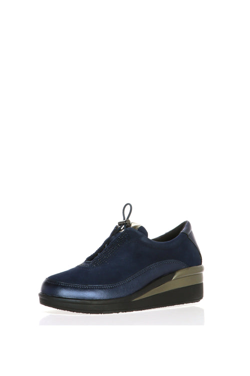Sneakers blu con lacci elastici Cinzia Soft - 2