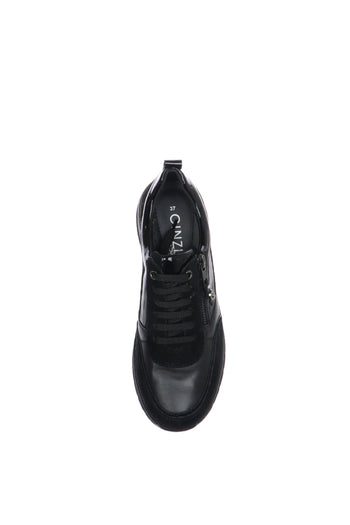 Sneakers con lacci  e cerniera nera - 5