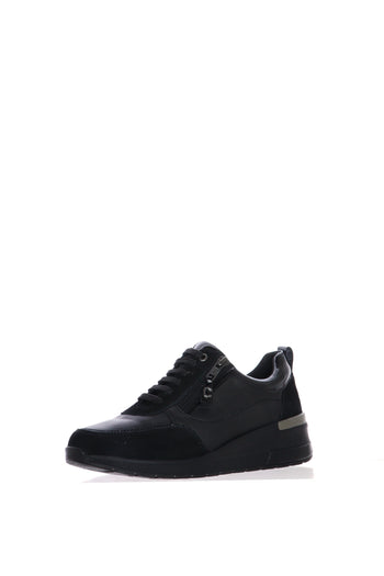 Sneakers con lacci  e cerniera nera - 3