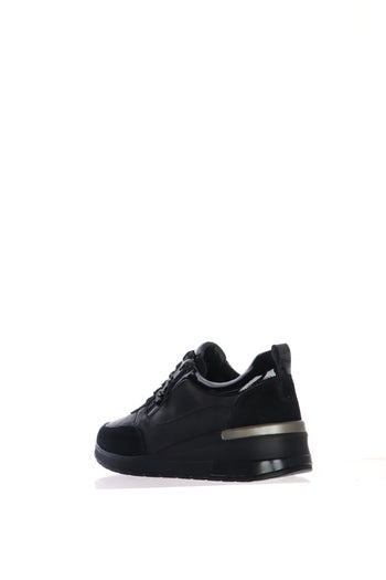 Sneakers con lacci  e cerniera nera - 4