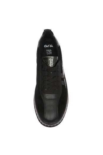 Sneakers con lacci in pelle e camoscio plantare estraibile numeri grandi donna Ara Shoes - 4