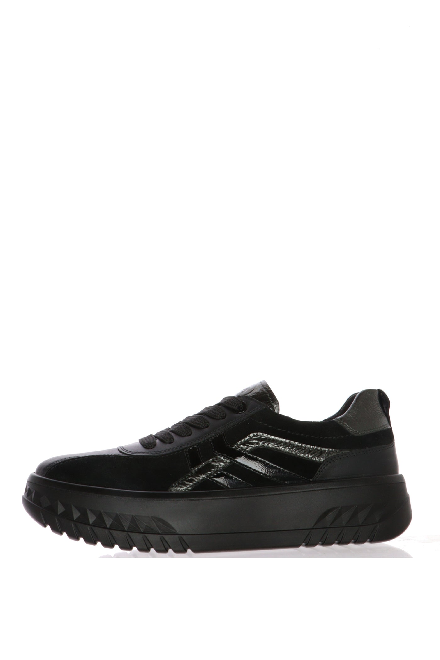 Sneakers con lacci in pelle e camoscio plantare estraibile numeri grandi donna Ara Shoes