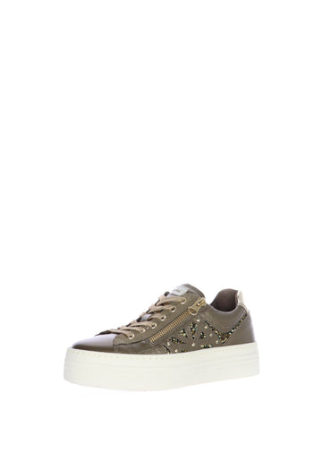 Sneakers donna in pelle  bronzato  Nero Giardini - 3