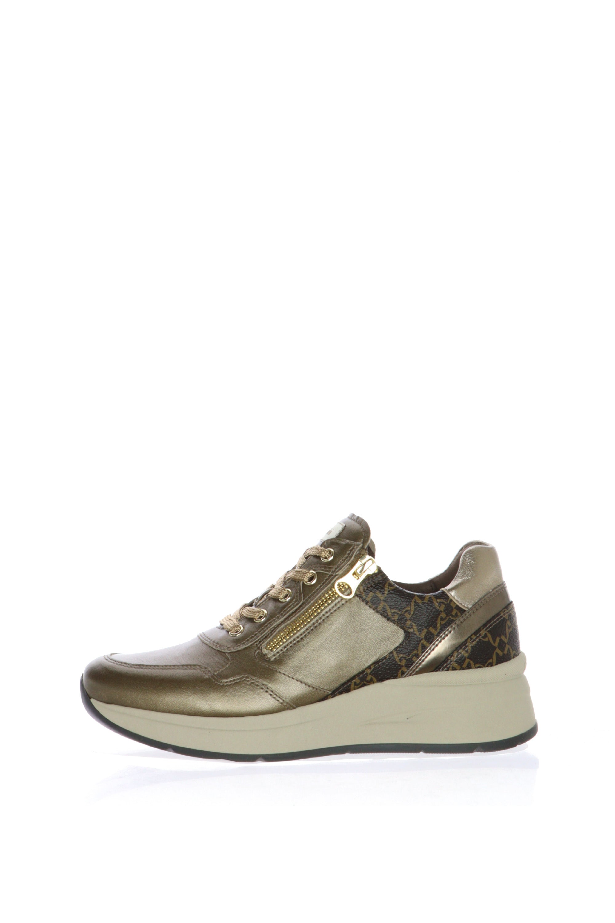 Sneakers donna in pelle bronzo Nero Giardini