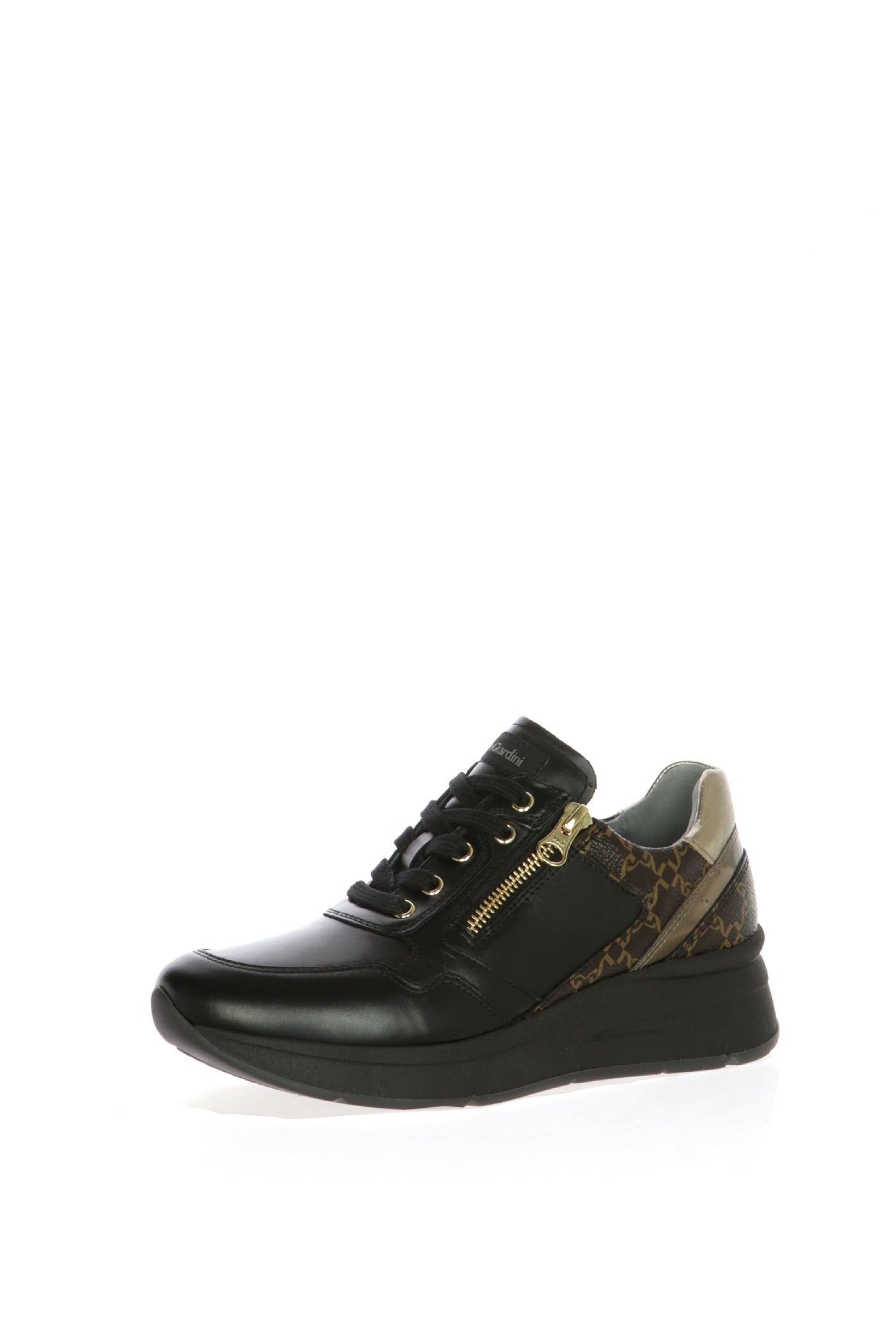 Sneakers donna in pelle nera Nero Giardini 2