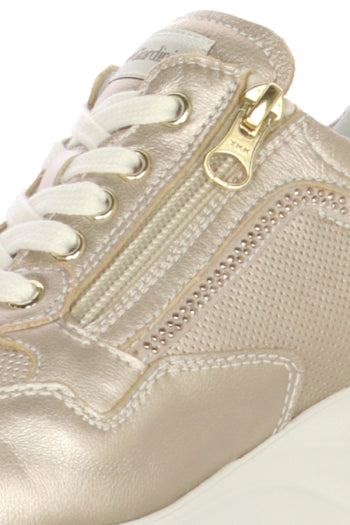 Sneakers donna in pelle zeppa alta Nero Giardini - 4
