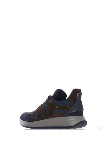 Sneakers in camoscio blu con dettagli marroni  lacci elastici Ara Shoes - 5