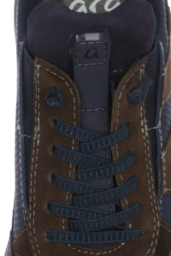 Sneakers in camoscio blu con dettagli marroni  lacci elastici Ara Shoes - 7