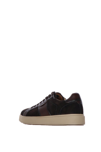Sneakers in camoscio marrone uomo - 3