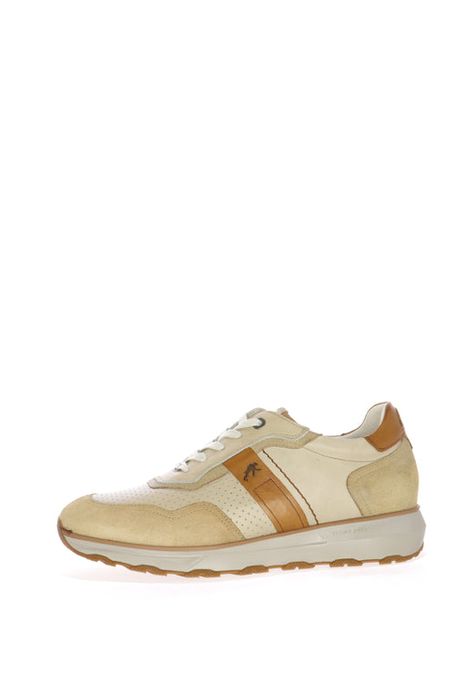 Sneakers in pelle cuoio e beige  allacciata con plantare estaribile Fluchos - 1