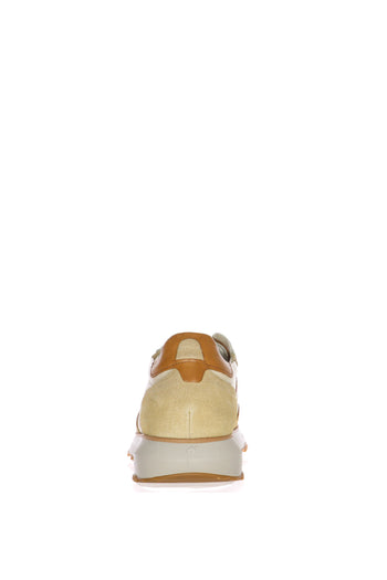 Sneakers in pelle cuoio e beige  allacciata con plantare estaribile Fluchos - 5