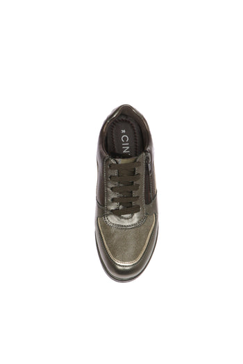 Sneakers in pelle e camoscio visone e nero con plantare estraibile Cinzia Soft - 5