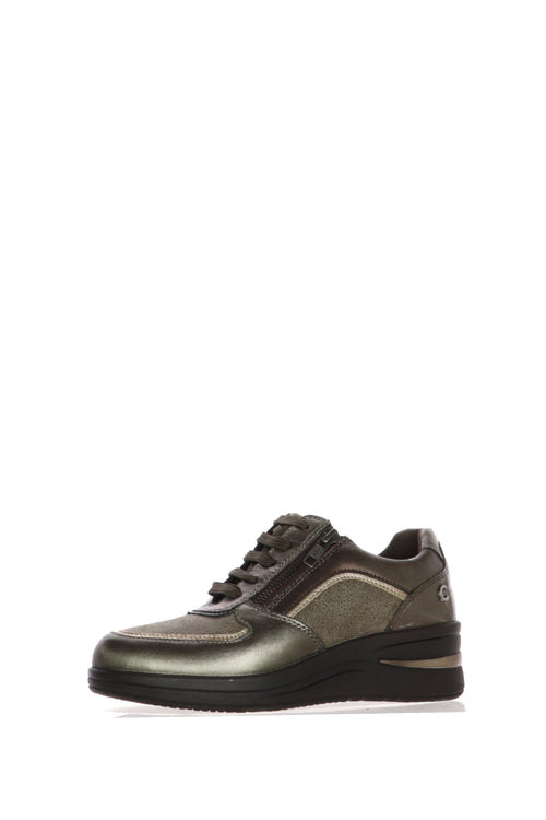 Sneakers in pelle e camoscio visone e nero con plantare estraibile Cinzia Soft - 1