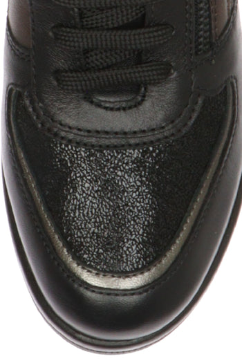 Sneakers in pelle e camoscio visone e nero con plantare estraibile Cinzia Soft - 7