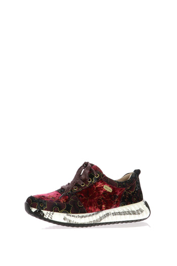 Sneakers in velluto blu e bordeaux con plantare estraibile Laura Vita - 3